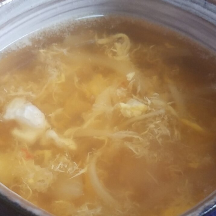 玉ねぎとカニカマの玉子スープ